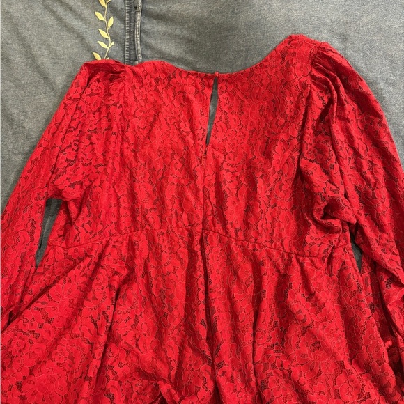 Torrid peplum long puff sleeve lace top blouse 5X 28 5 new NWT - Picture 5 of 8